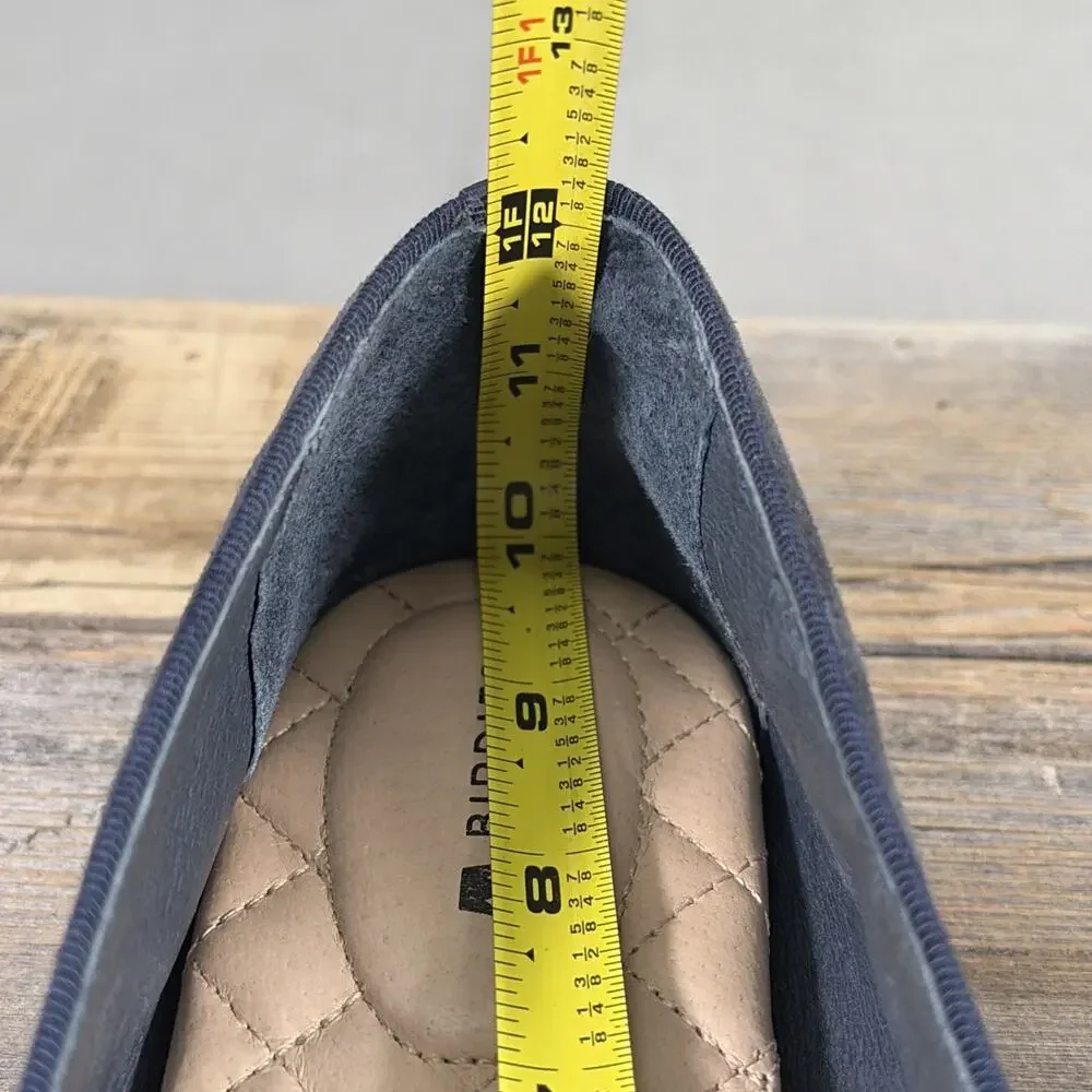Birdies The Starling Blue Suede Loafer Flats Women’s Size 9.5 Bnfts Charity